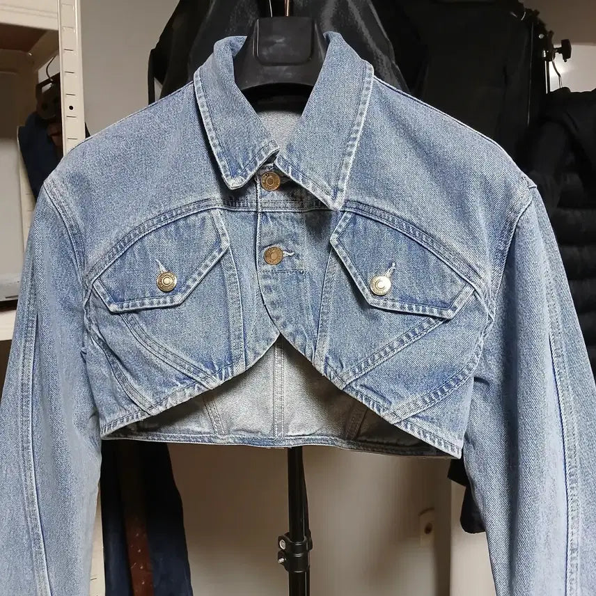[BUNJANG] Zara Denim Bolero Jacket / Zara 자라 볼레로 데님 청자켓