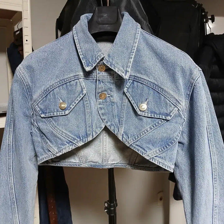 [BUNJANG] Zara Denim Bolero Jacket / Zara 자라 볼레로 데님 청자켓