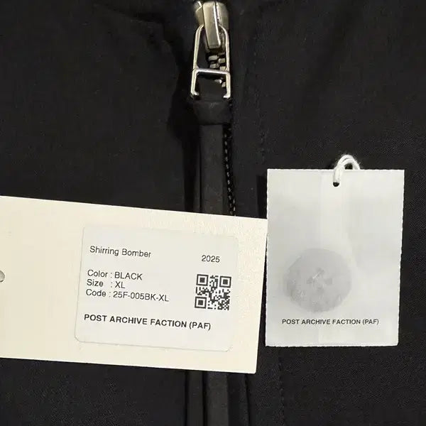 [BUNJANG] PAF 8.0+ Shirring Bomber Black / [XL] paf 8.0+ 셔링 봄버 블랙