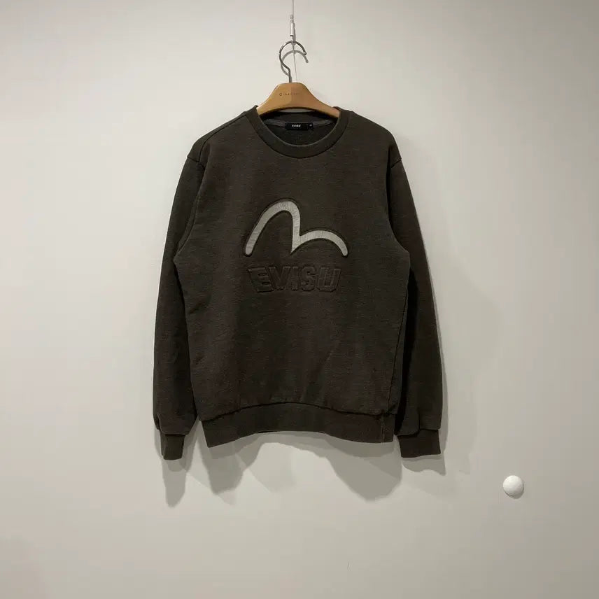 [BUNJANG] Evisu Khaki Sweatshirt / [Evisu] 에비수 맨투맨