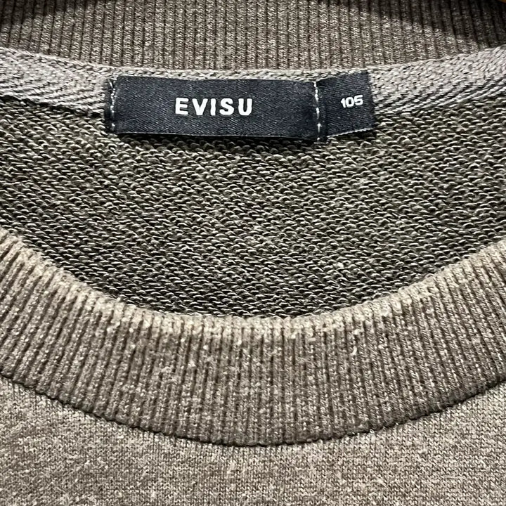 [BUNJANG] Evisu Khaki Sweatshirt / [Evisu] 에비수 맨투맨