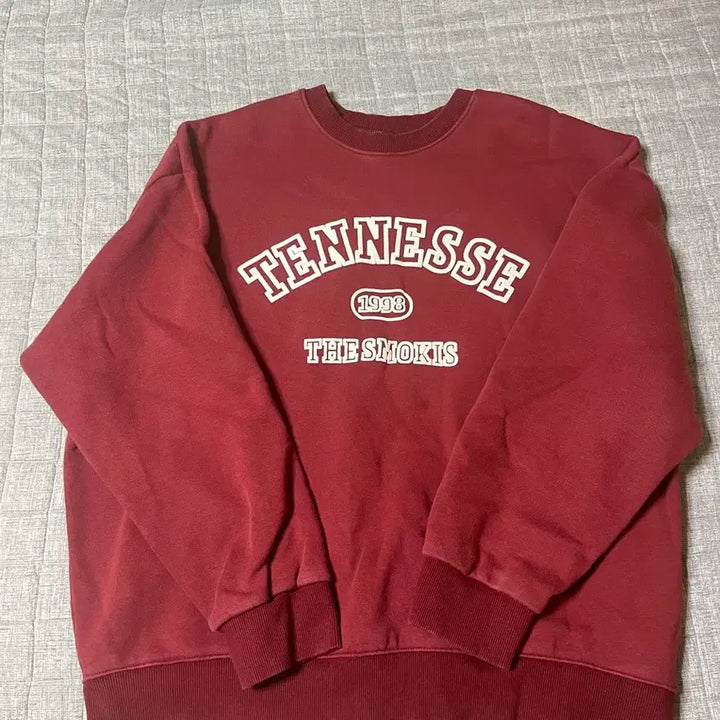 [BUNJANG] Potato Club Burgundy Sweatshirt / Potato Club 버건디 맨투맨