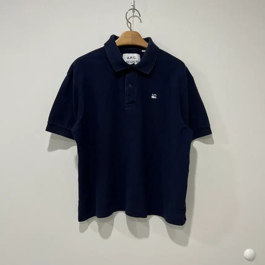 [BUNJANG] A.P.C x Lacoste Navy Polo Shirt / [A.P.C x Lacoste] 아페쎄 x 라코스테 카라티