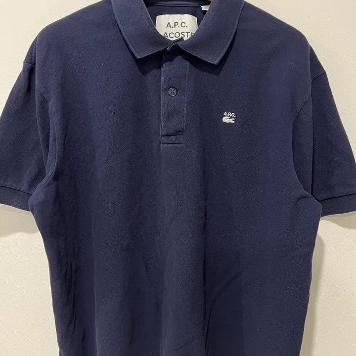 [BUNJANG] A.P.C x Lacoste Navy Polo Shirt / [A.P.C x Lacoste] 아페쎄 x 라코스테 카라티