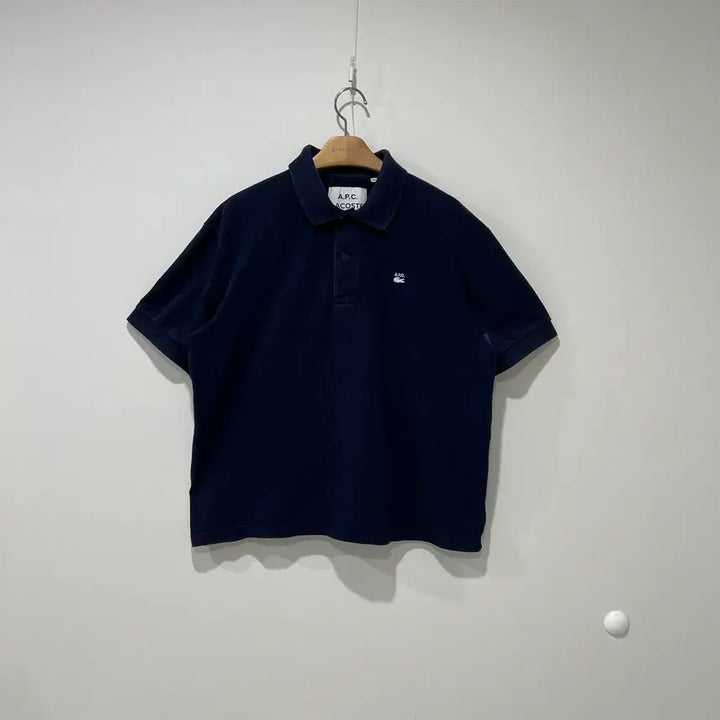 [BUNJANG] A.P.C x Lacoste Navy Polo Shirt / [A.P.C x Lacoste] 아페쎄 x 라코스테 카라티