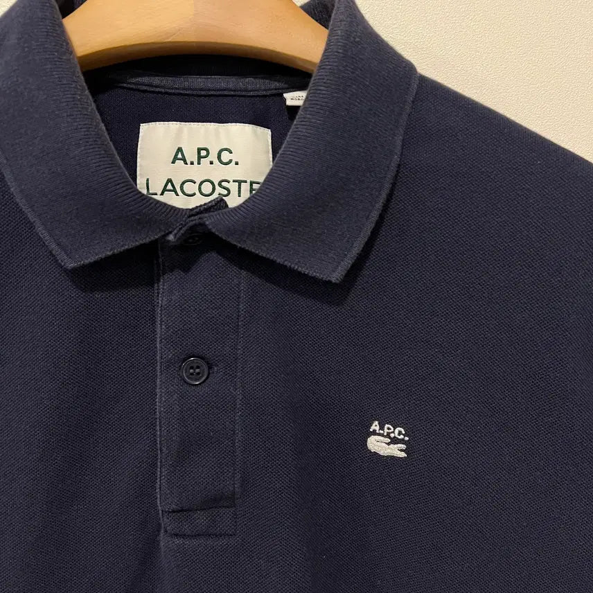 [BUNJANG] A.P.C x Lacoste Navy Polo Shirt / [A.P.C x Lacoste] 아페쎄 x 라코스테 카라티