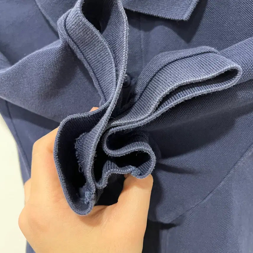 [BUNJANG] A.P.C x Lacoste Navy Polo Shirt / [A.P.C x Lacoste] 아페쎄 x 라코스테 카라티