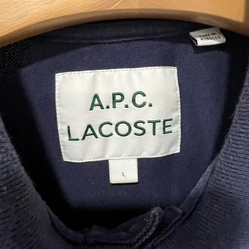 [BUNJANG] A.P.C x Lacoste Navy Polo Shirt / [A.P.C x Lacoste] 아페쎄 x 라코스테 카라티
