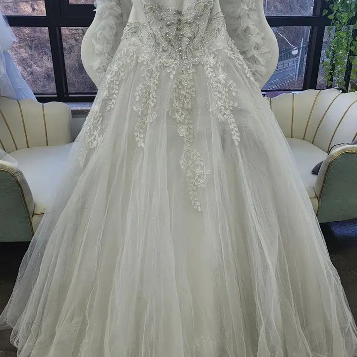 [BUNJANG] Wedding Dress / 빅싸이즈탑맑은비즈 웨딩드레스