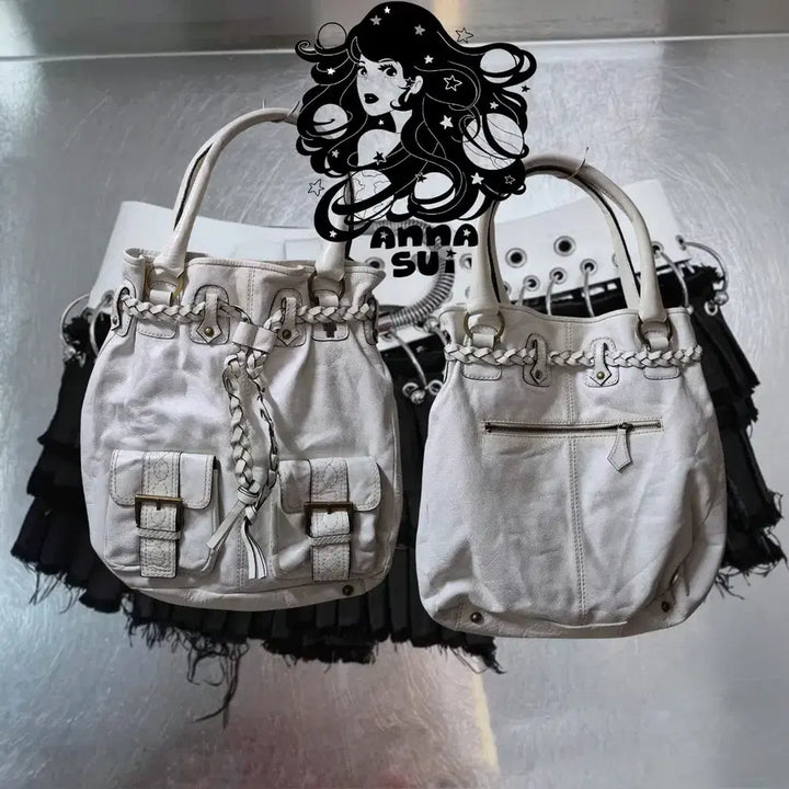 [BUNJANG] ANNA SUI White Tassel Leather Bag / ANNA SUI