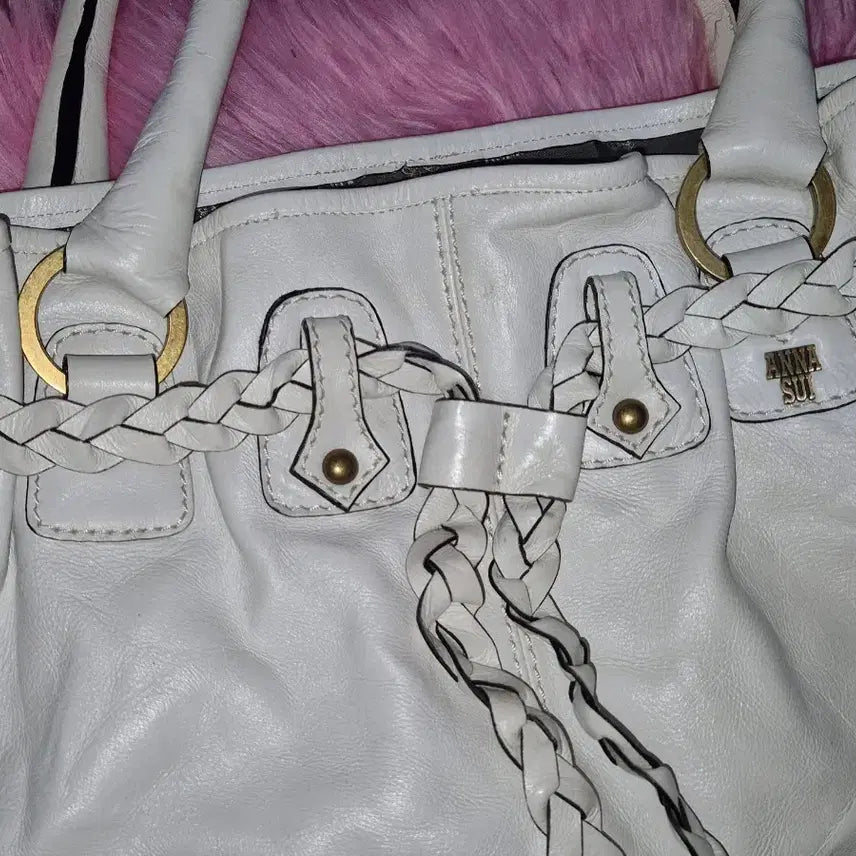 [BUNJANG] ANNA SUI White Tassel Leather Bag / ANNA SUI