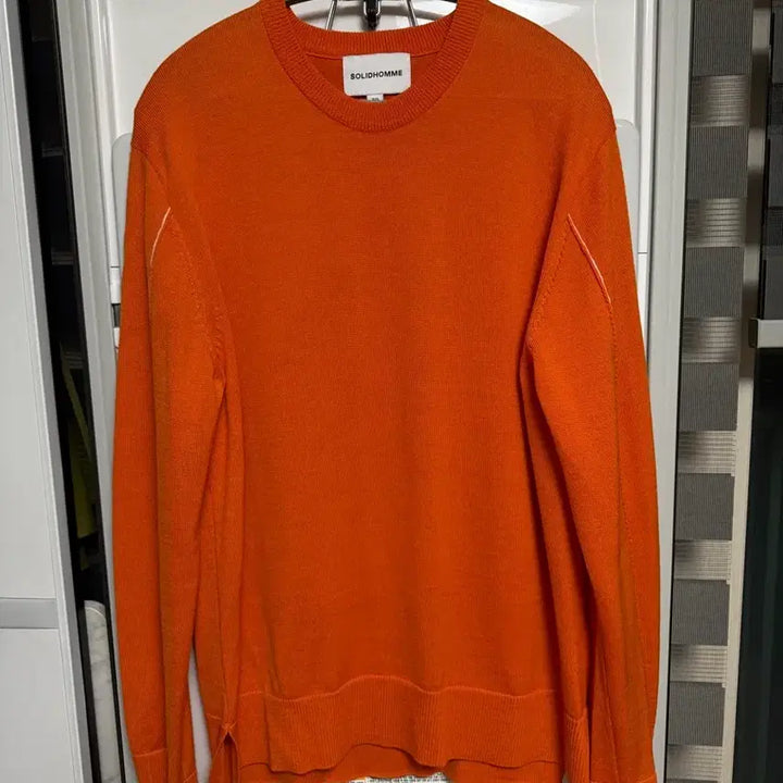 [BUNJANG] Solid Homme Orange Knit Sweater 50 / 솔리드옴므 오렌지 니트 스웨터 50