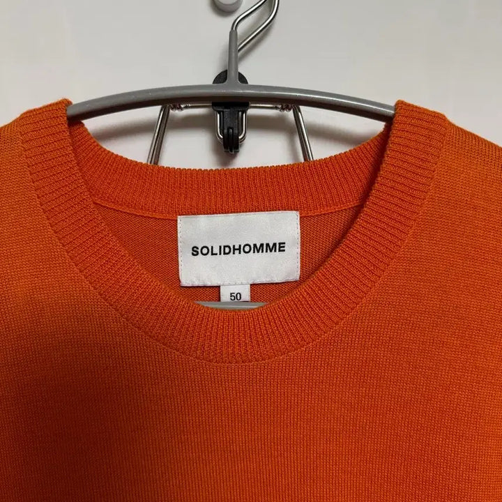 [BUNJANG] Solid Homme Orange Knit Sweater 50 / 솔리드옴므 오렌지 니트 스웨터 50