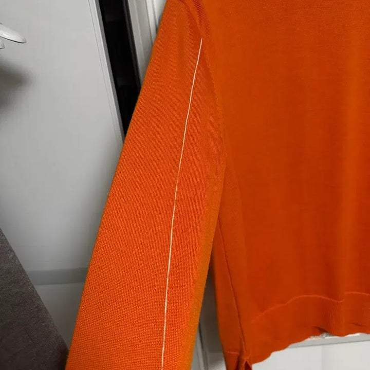 [BUNJANG] Solid Homme Orange Knit Sweater 50 / 솔리드옴므 오렌지 니트 스웨터 50