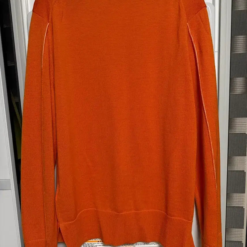 [BUNJANG] Solid Homme Orange Knit Sweater 50 / 솔리드옴므 오렌지 니트 스웨터 50