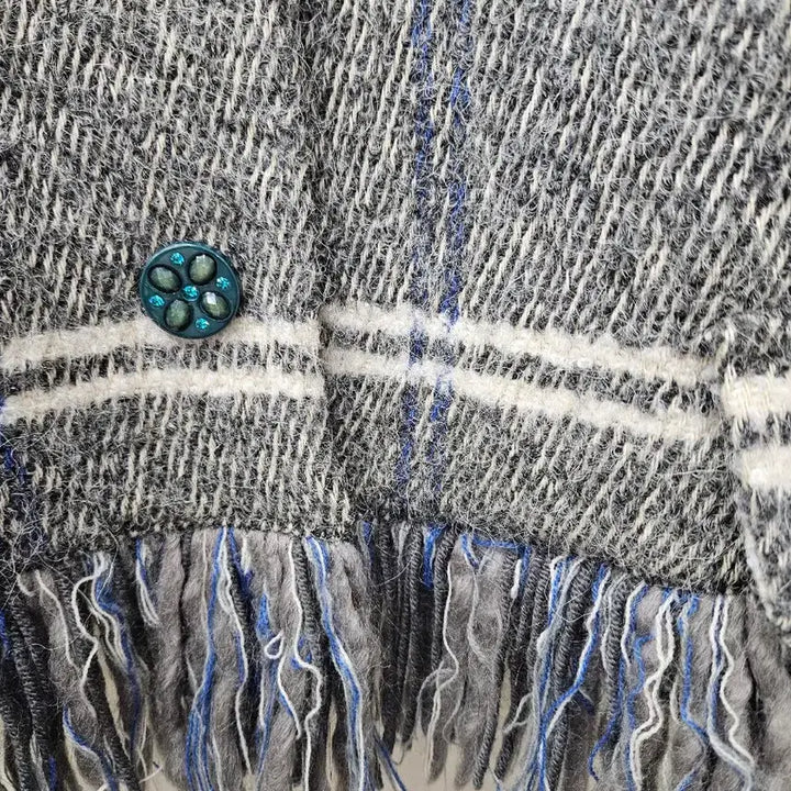 [BUNJANG] O'2nd Alpaca Wool Check Frill Coat / 오즈세컨 O'2nd 알파카울 체크프릴 코트 ~66초