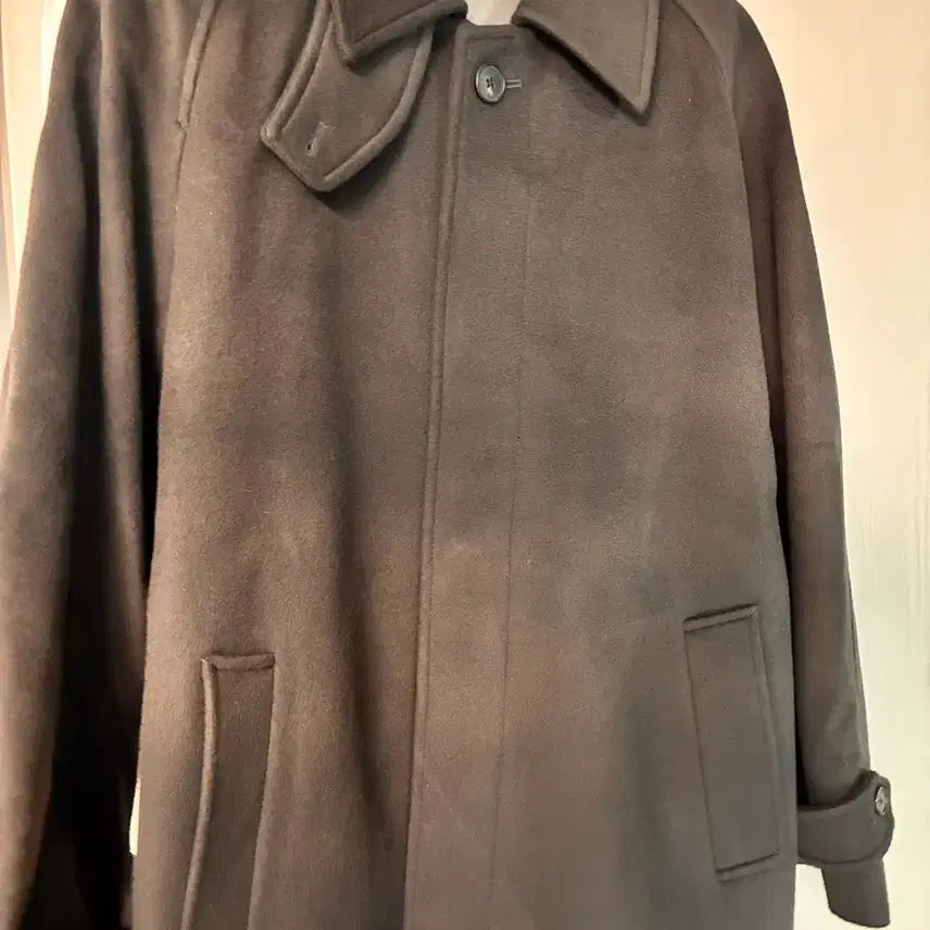 [BUNJANG] Insilence Mapel Cashmere Balmacaan Coat - Mud Grey (Size L) / 인사일런스 마펠 캐시미어 발마칸 코트_L사이즈 Mud Grey