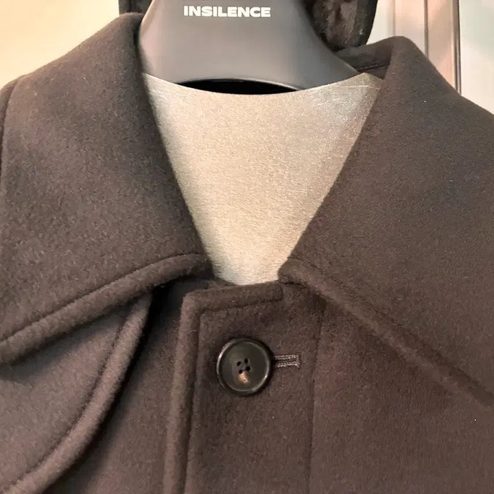 [BUNJANG] Insilence Mapel Cashmere Balmacaan Coat - Mud Grey (Size L) / 인사일런스 마펠 캐시미어 발마칸 코트_L사이즈 Mud Grey