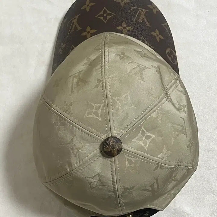 [BUNJANG] Louis Vuitton Monogram Leather Cotton Ball Cap / 루이비통 모노그램 레더 코튼 볼캡/M