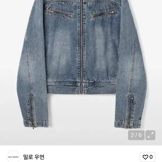 [BUNJANG] Chic Yong Washed Denim Racing Jacket [Vintage Blue] / 윈터 칙용 워시드 데님 레이싱 자켓 [빈티지 블루]
