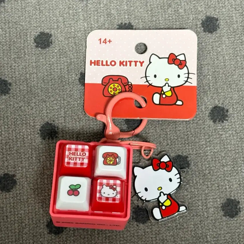 [BUNJANG] Hello Kitty 4-Keycap LED Keyring / *새상품)헬로키티 키캡 4구 소리+LDE 키링