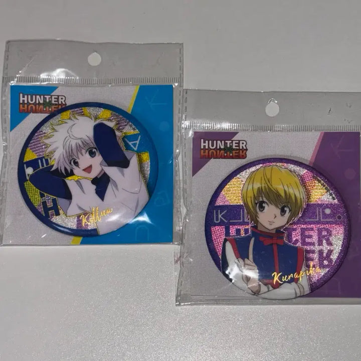 [BUNJANG] Hunter x Hunter Glitter Badge Set / 헌터헌터 빅 글리터 캔뱃지 크라피카 키르아