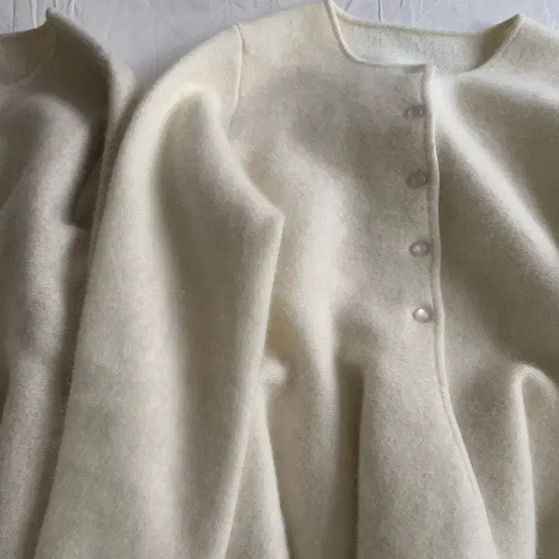 [BUNJANG] Raccoon 100% Flare Knit Cardigan / 라쿤 100 플레어 니트 가디건