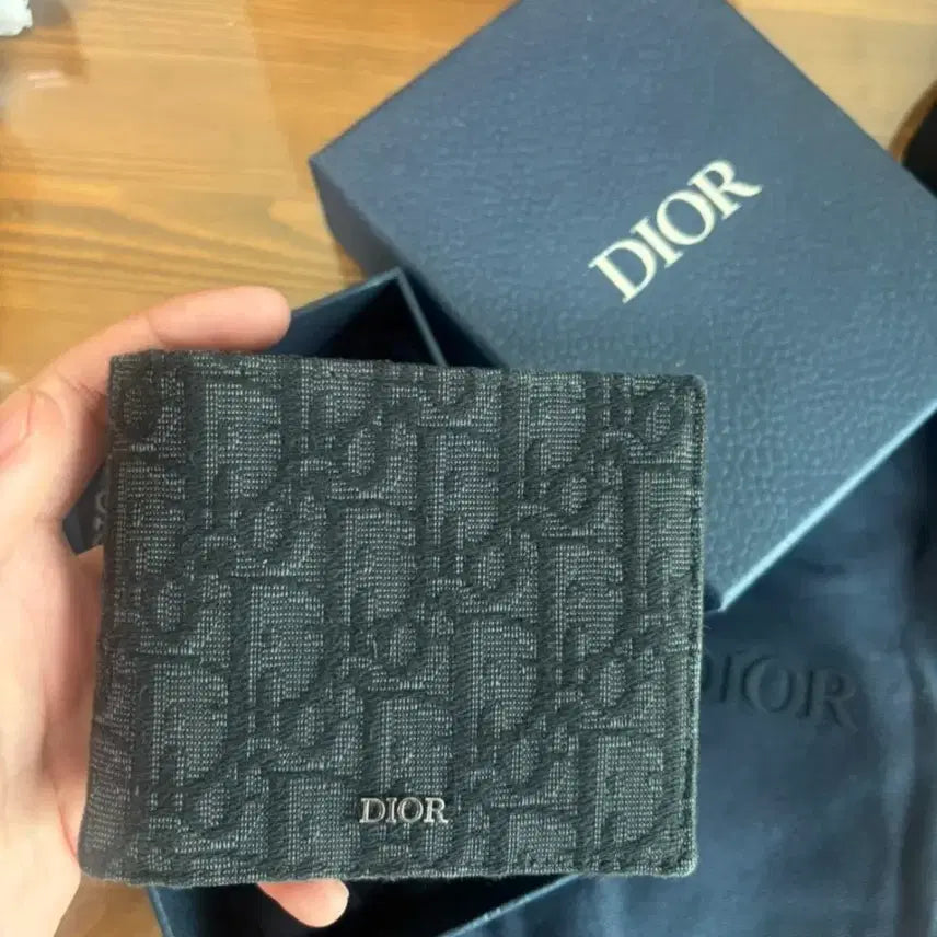 [BUNJANG] Dior Oblique Wallet Full Package / [풀구성] 디올 오블리크 반지갑 블랙 풀구성