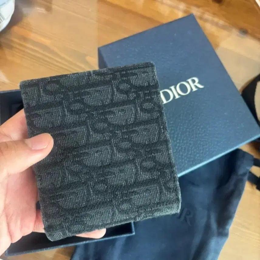 [BUNJANG] Dior Oblique Wallet Full Package / [풀구성] 디올 오블리크 반지갑 블랙 풀구성