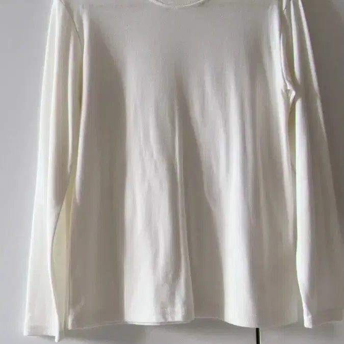 [BUNJANG] White Basic Long Sleeve T-shirt / 화이트 무지 긴팔 티셔츠 기본