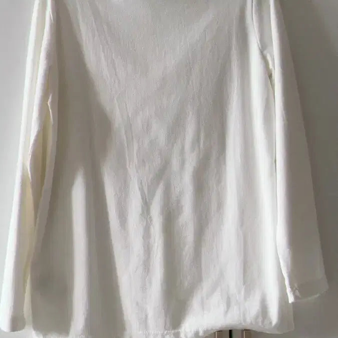 [BUNJANG] White Basic Long Sleeve T-shirt / 화이트 무지 긴팔 티셔츠 기본