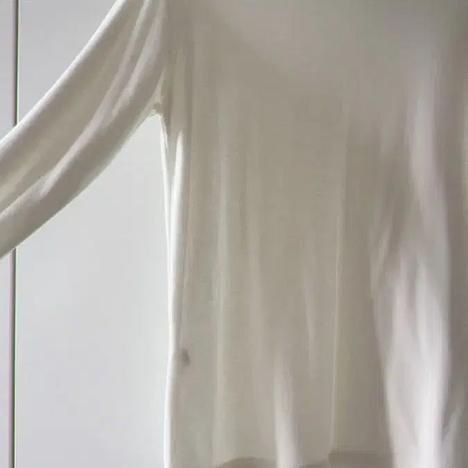 [BUNJANG] White Basic Long Sleeve T-shirt / 화이트 무지 긴팔 티셔츠 기본