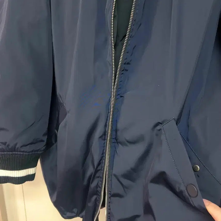 [BUNJANG] Theory Rector Duck Down Reversible Quilted Padded Bomber Jacket - Navy / 띠어리 THEORY 렉터 덕다운 양면자켓 퀼팅 오리털 패딩 점퍼봄버네이비