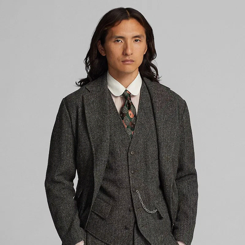 [BUNJANG] RRL Herringbone Western Style Unconstructed 2-Piece Suit / [A+등급 95] RRL 더블알엘 헤링본 웨스턴스타일 언컨스트럭티드2피스