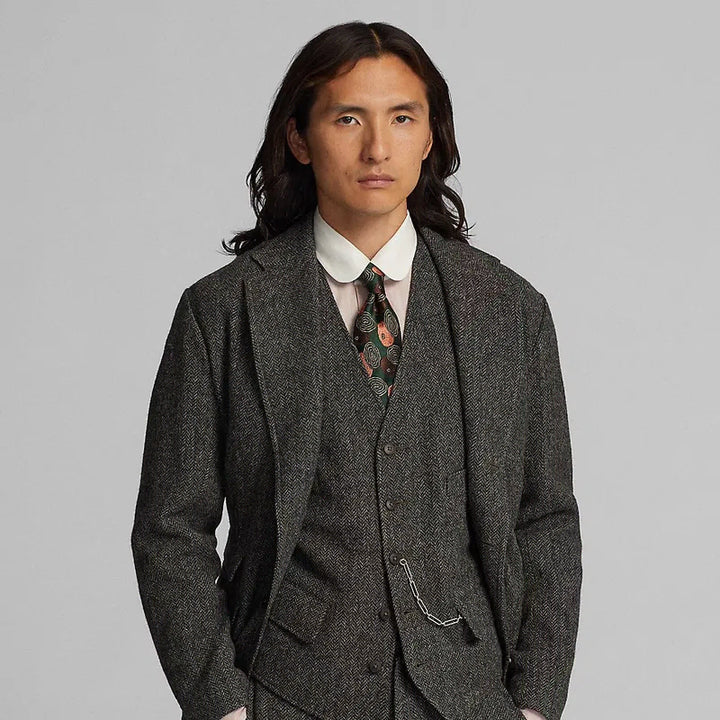 [BUNJANG] RRL Herringbone Western Style Unconstructed 2-Piece Suit / [A+등급 95] RRL 더블알엘 헤링본 웨스턴스타일 언컨스트럭티드2피스