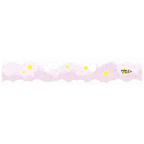 [BUNJANG] Goun Grim Purple Line Cloud Washi Tape / 고운그림 연보라 라인구름 마테