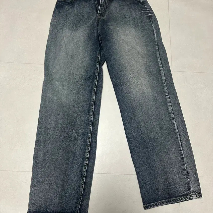 [BUNJANG] Aden Wide Denim Pants / 아덴 워싱 와이드 데님 팬츠