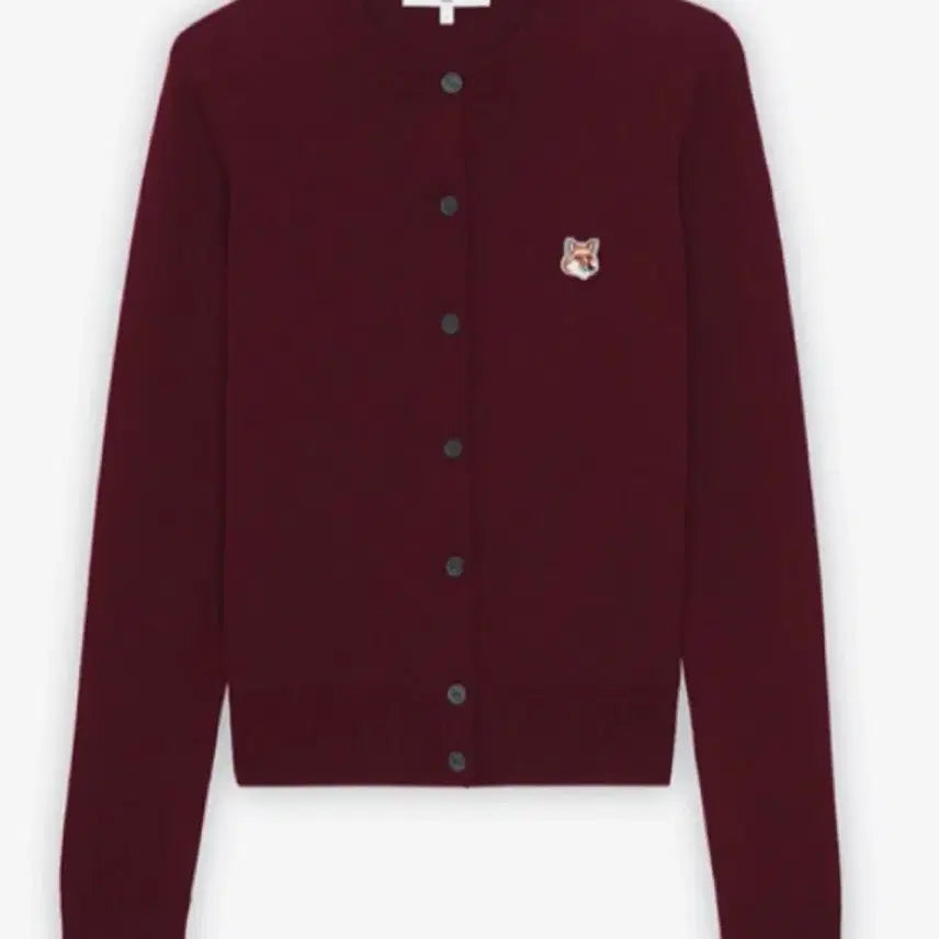 [BUNJANG] Maison Kitsune Cardigan Wine SS Grade / 메종키츠네 가디건 와인 SS급