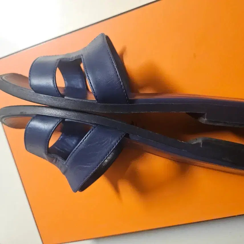[BUNJANG] Hermès Oran Sandals Navy / [36.5]에르메스 오란 샌들 네이비