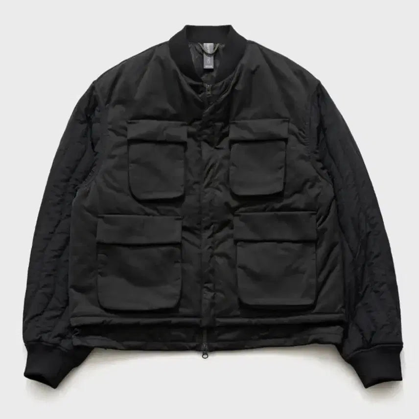 [BUNJANG] Unaffected Padded Layered Flight Jacket - Black / 언어펙티드 패디드 레이어드 플라이트 자켓 블랙