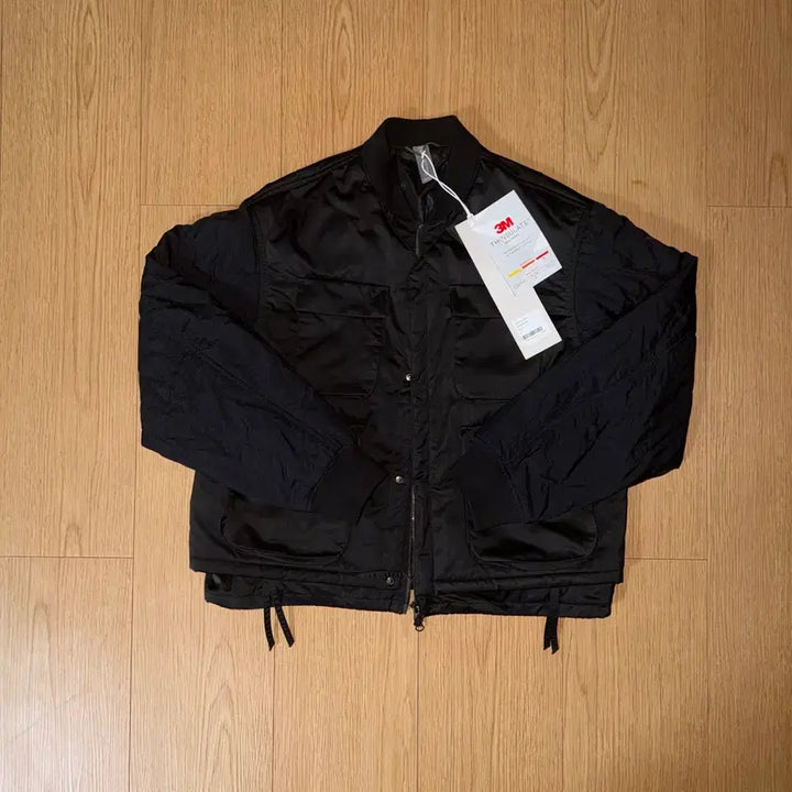 [BUNJANG] Unaffected Padded Layered Flight Jacket - Black / 언어펙티드 패디드 레이어드 플라이트 자켓 블랙