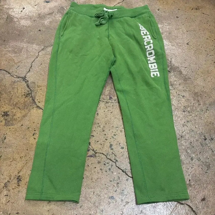 [BUNJANG] Abercrombie & Fitch Green Matcha Training Pants / [정품/L] 아베크롬비 그린 말차 츄리닝 트레이닝 바지