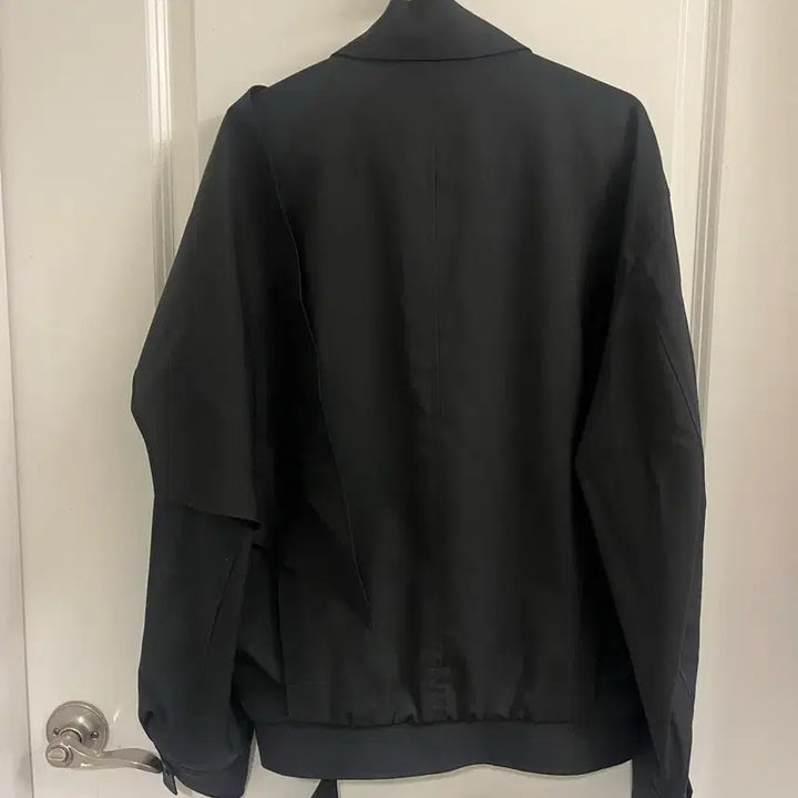 [BUNJANG] RECTO Scarf Detail Harrington Jumper Black / 렉토 RECTO 스카프 디테일 헤링턴 점퍼 블랙 (새상품)