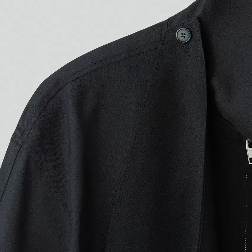 [BUNJANG] RECTO Scarf Detail Harrington Jumper Black / 렉토 RECTO 스카프 디테일 헤링턴 점퍼 블랙 (새상품)