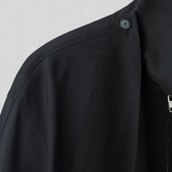 [BUNJANG] RECTO Scarf Detail Harrington Jumper Black / 렉토 RECTO 스카프 디테일 헤링턴 점퍼 블랙 (새상품)