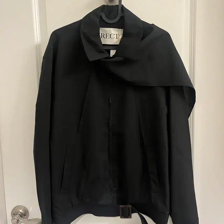 [BUNJANG] RECTO Scarf Detail Harrington Jumper Black / 렉토 RECTO 스카프 디테일 헤링턴 점퍼 블랙 (새상품)