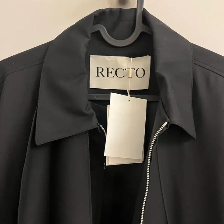 [BUNJANG] RECTO Scarf Detail Harrington Jumper Black / 렉토 RECTO 스카프 디테일 헤링턴 점퍼 블랙 (새상품)