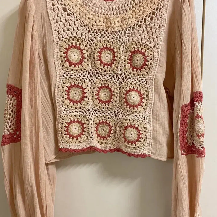 [BUNJANG] Zara S Crocheted Blouse / 자라 택있는 새상품 크로셰 블라우스, 에스닉 블라우스 s사이즈