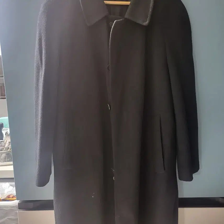 [BUNJANG] Daks Cashmere 100% Black Long Coat / 닥스 캐시미어100% 검정롱코트
