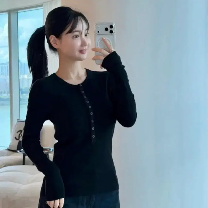 [BUNJANG] Nizdom Seungmuse Wool 100% Button Knit / 승뮤즈 니즈덤 울100% 버튼니트